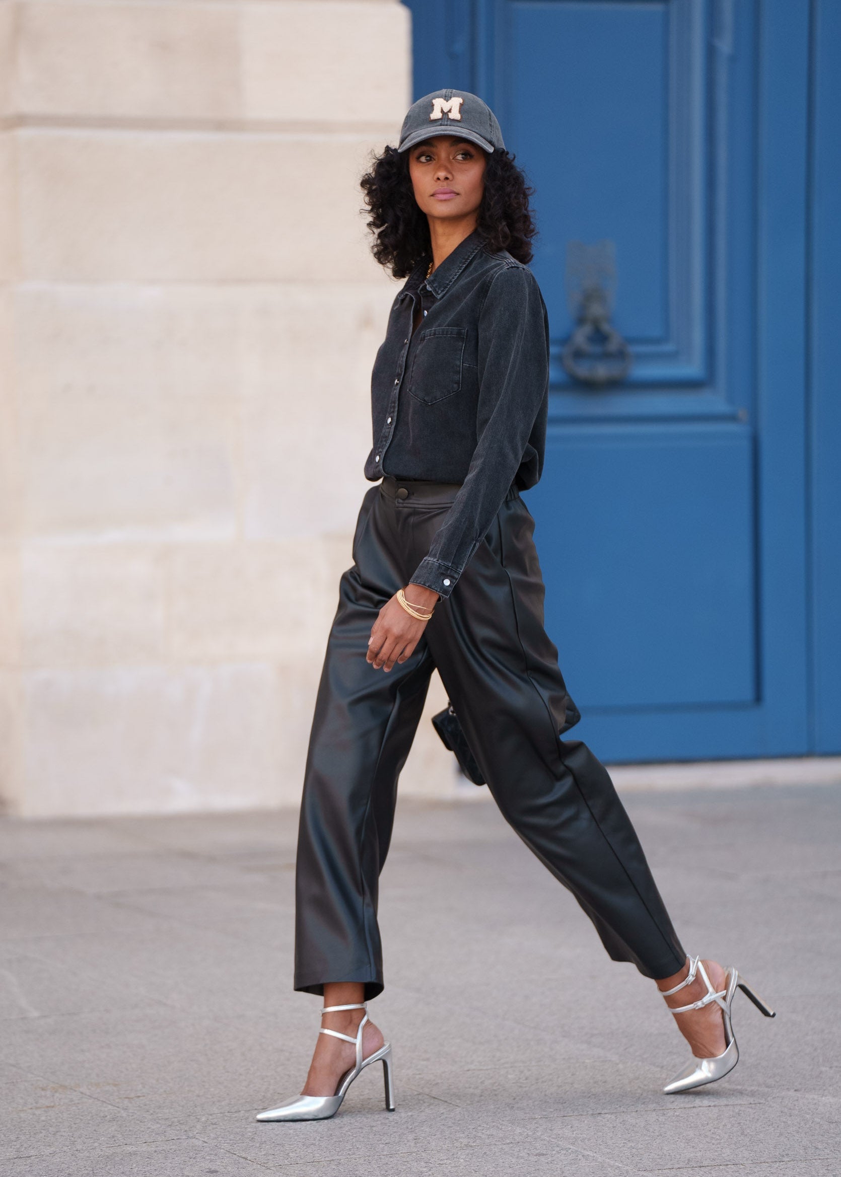 Pantalon Zola - similicuir noir