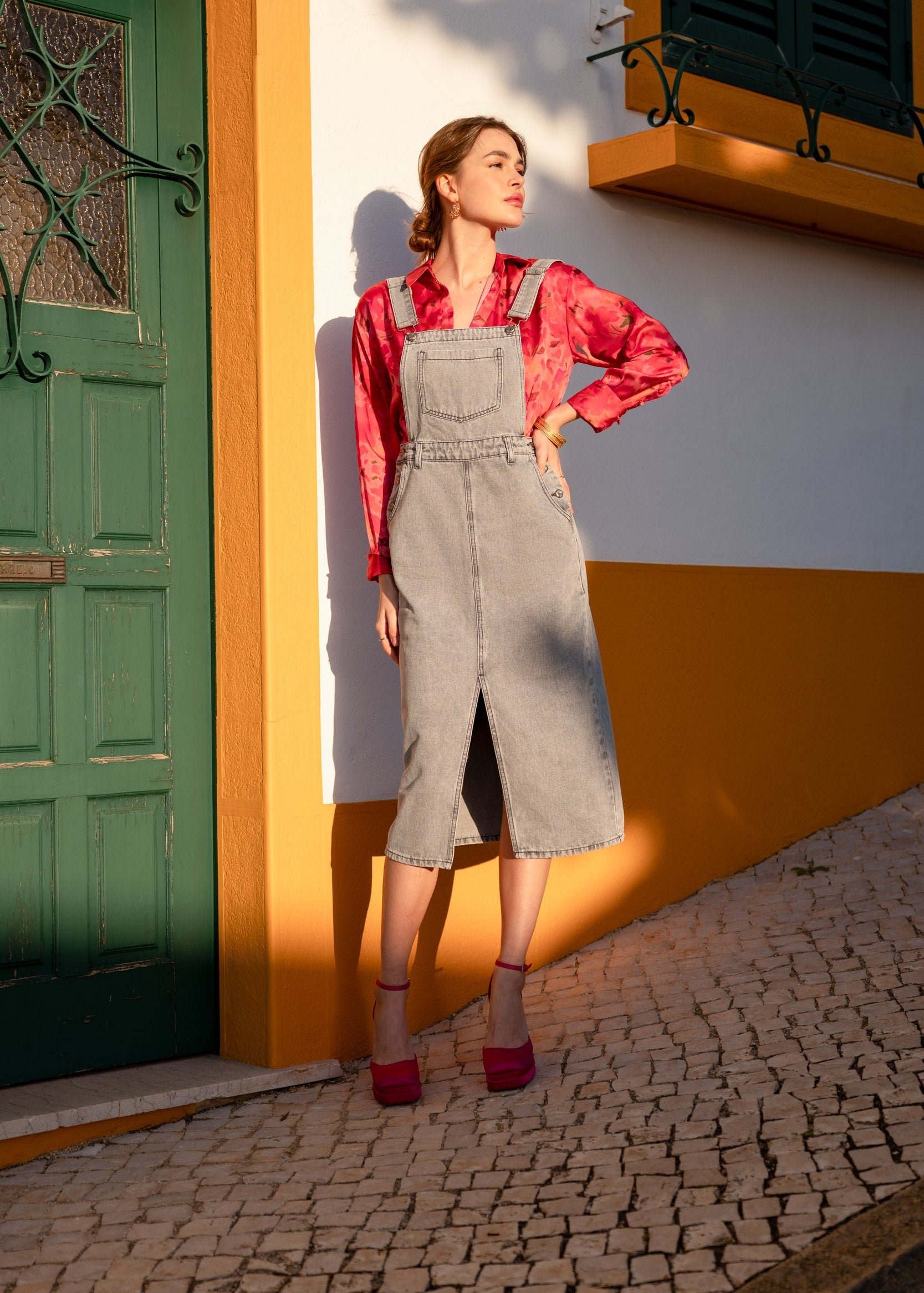 Salopette Same - denim gris clair