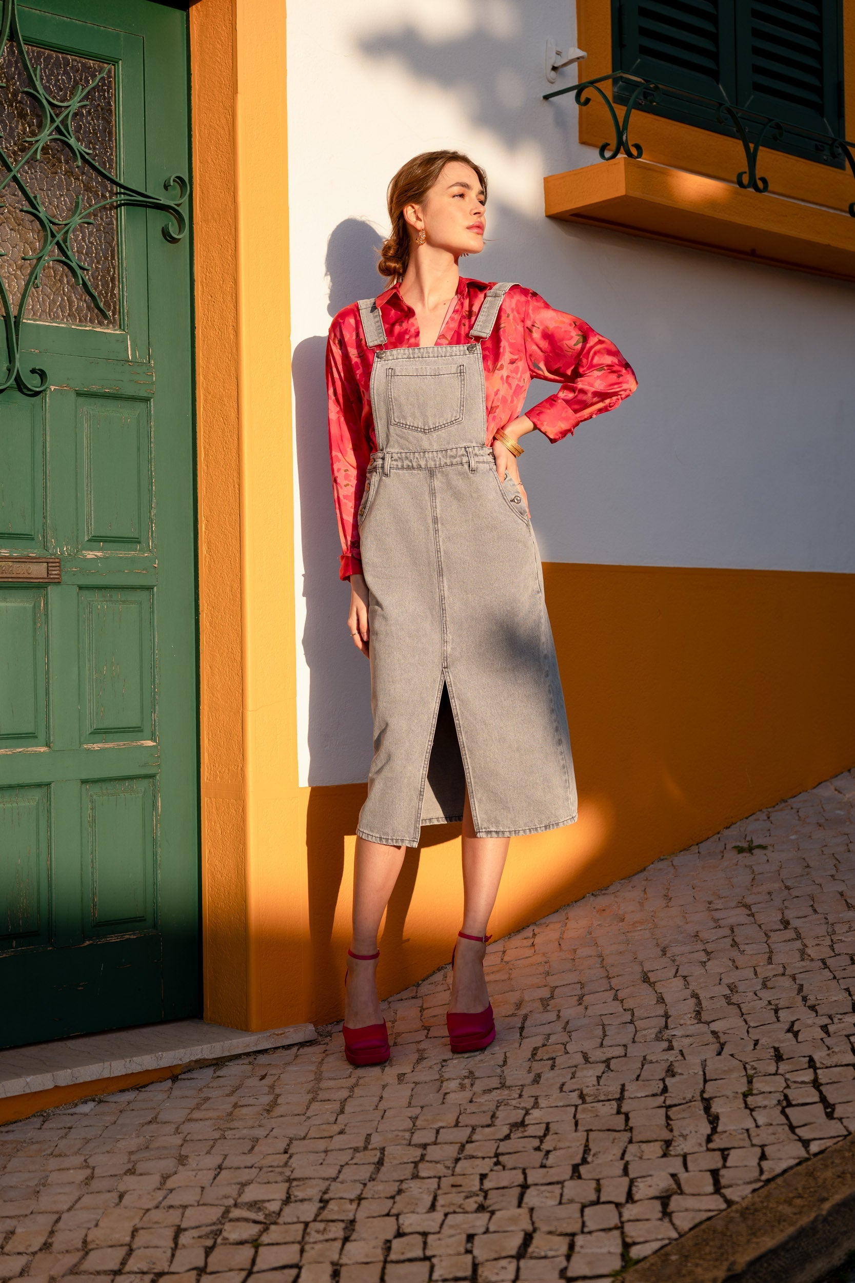 Salopette Same - denim gris clair
