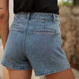 Short Serge - denim bleu gris