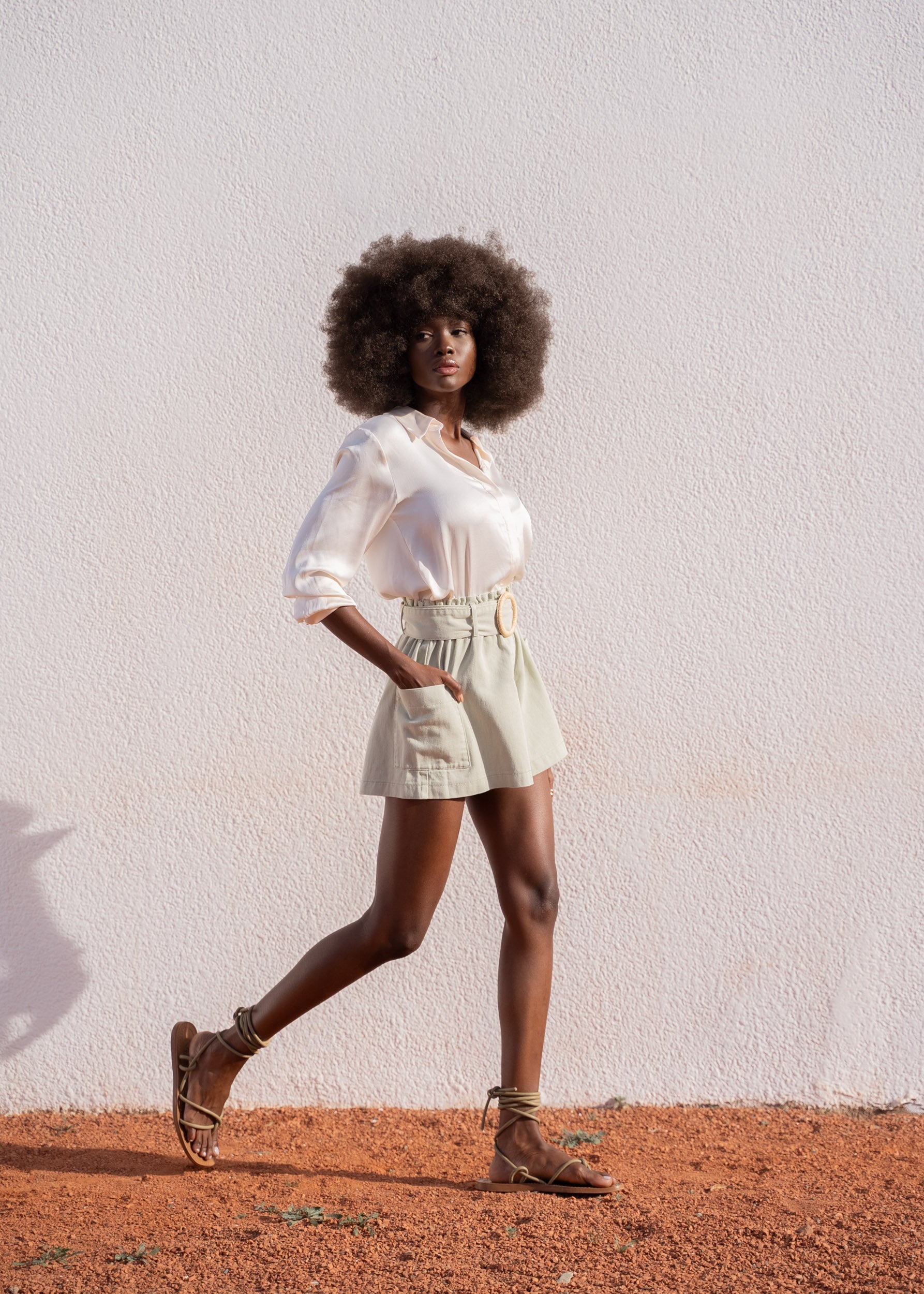 Short Soline - denim sauge