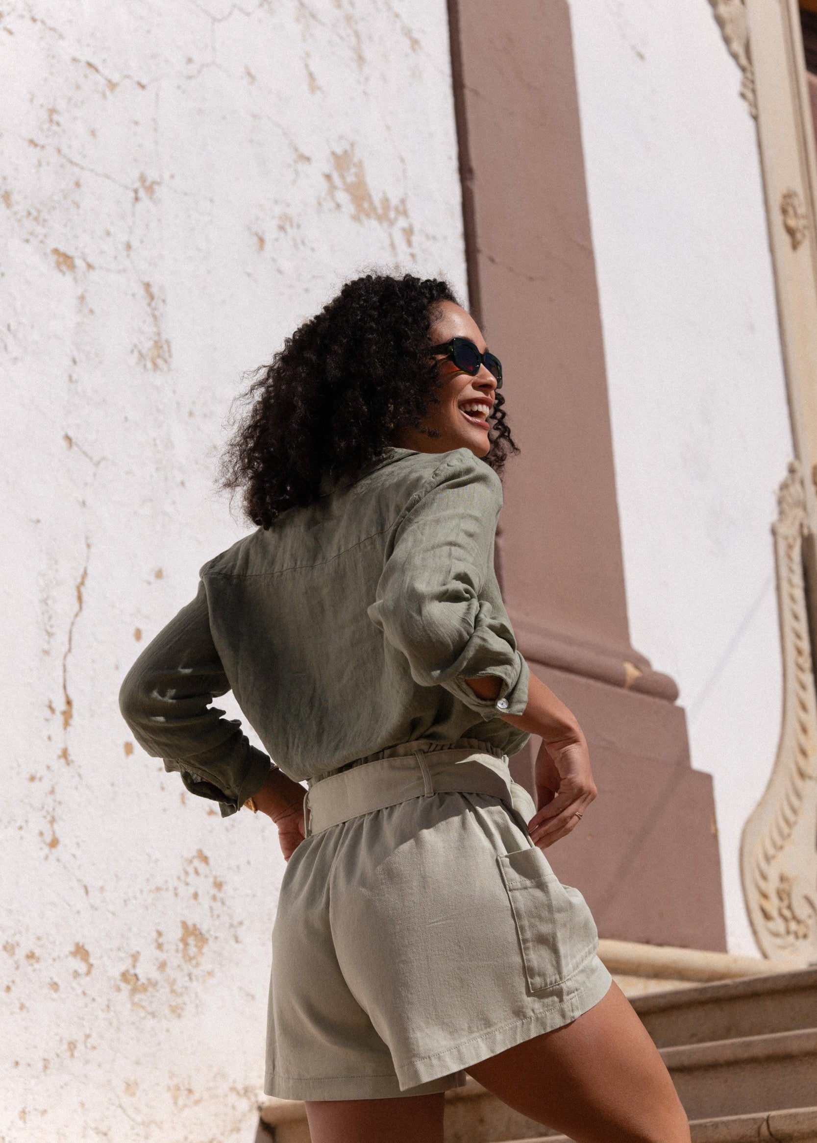 Short Soline - denim sauge