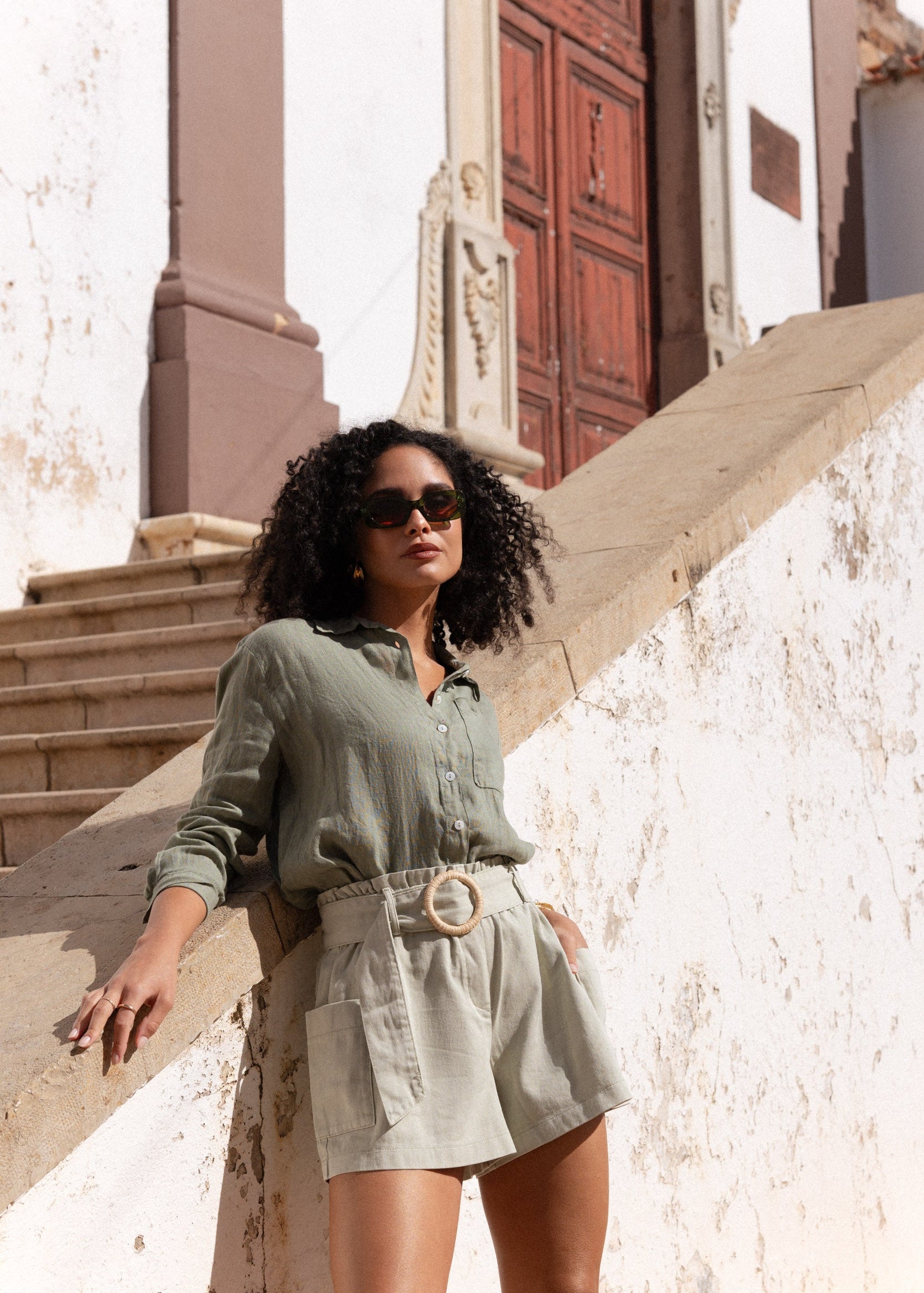 Short Soline - denim sauge