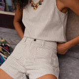Short Sophie - rayé vert
