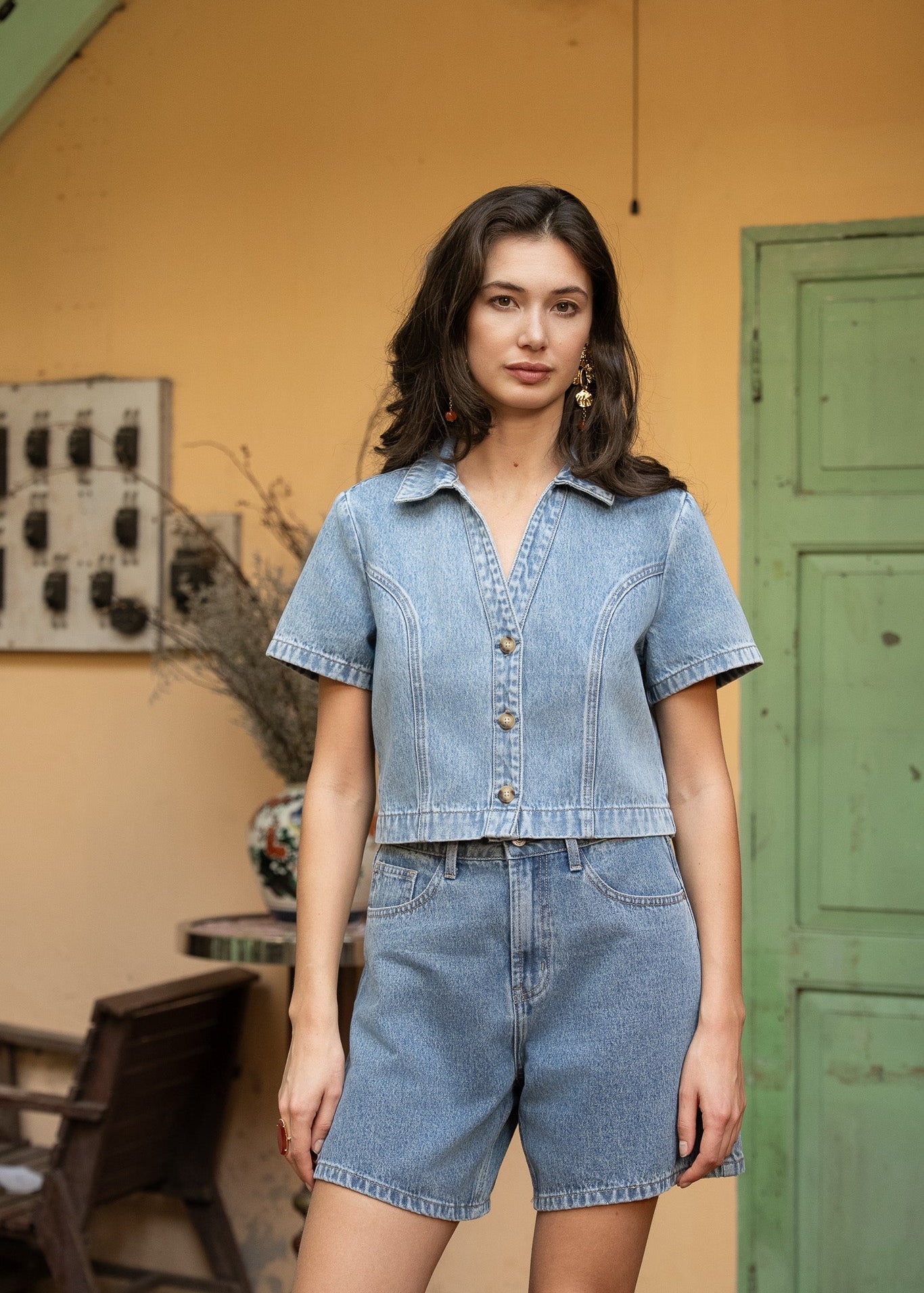 Short Valmy - denim stone