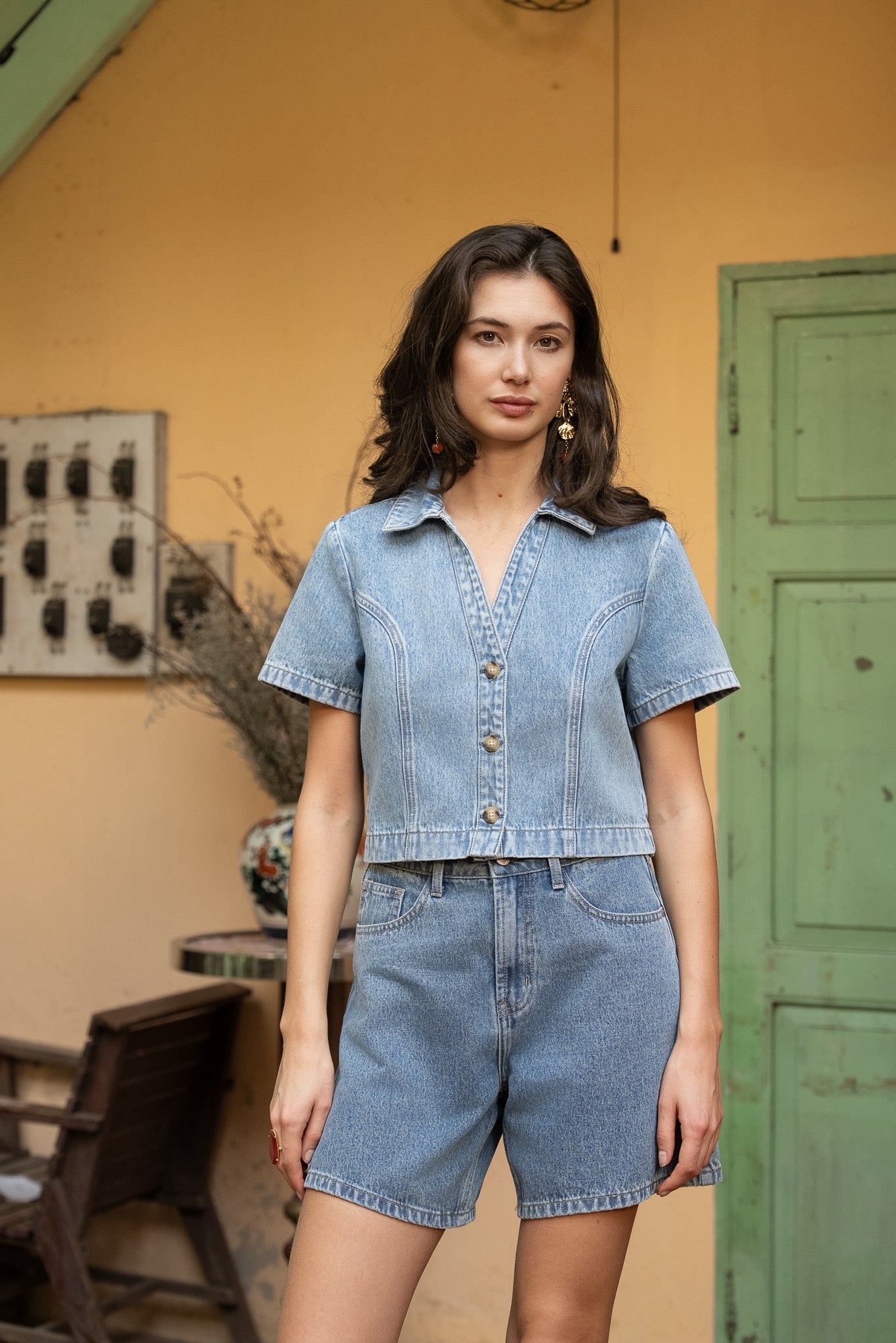 Short Valmy - denim stone