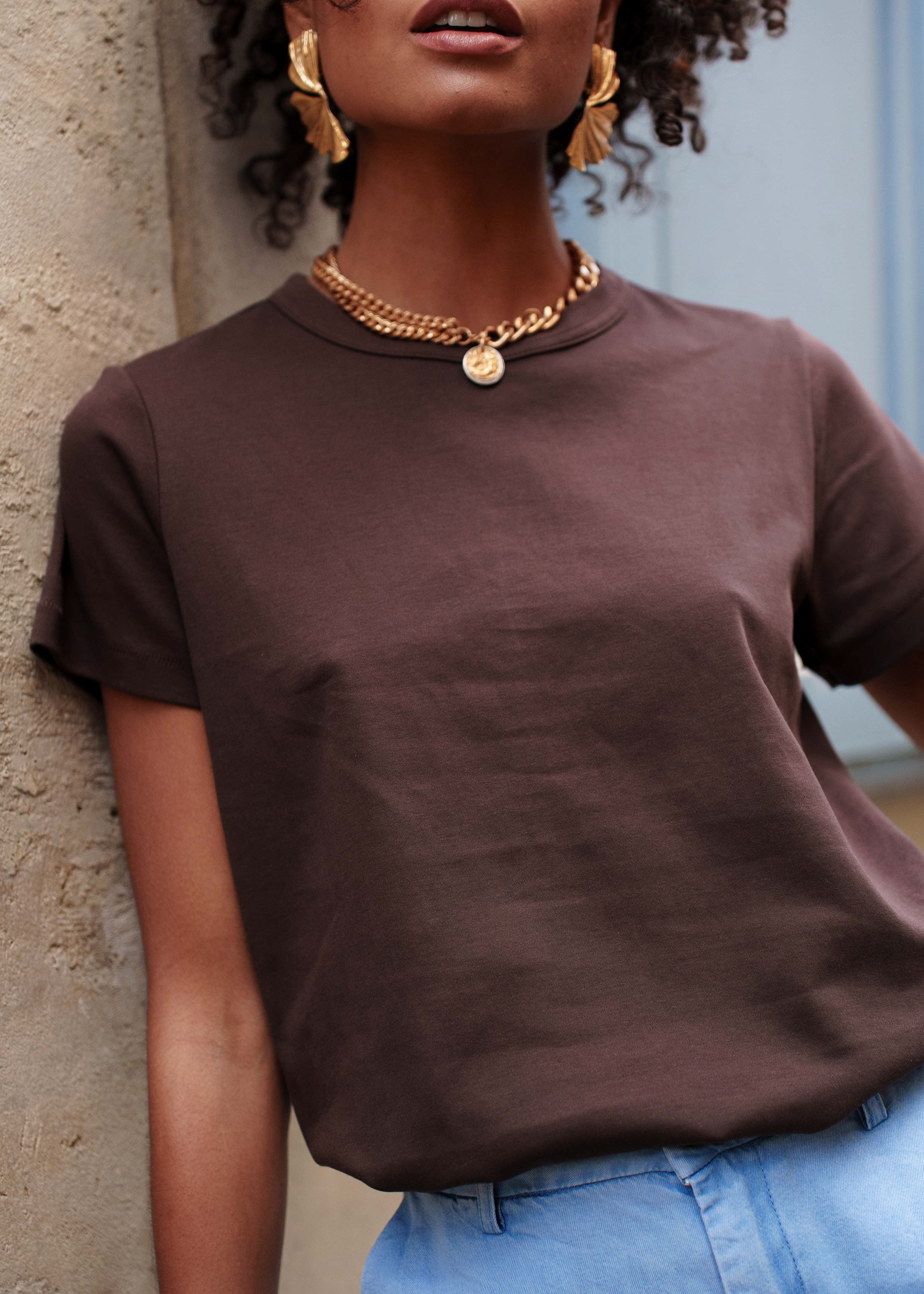 T-shirt Oni - marron