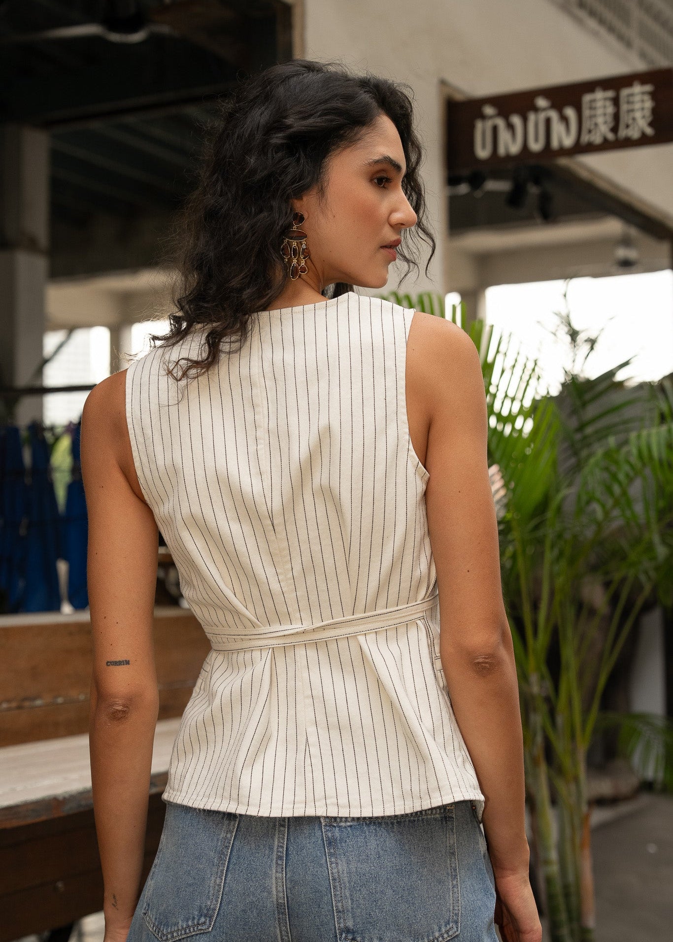 Top Tara - rayé naturel
