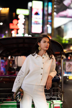 Veste Angela - denim blanc