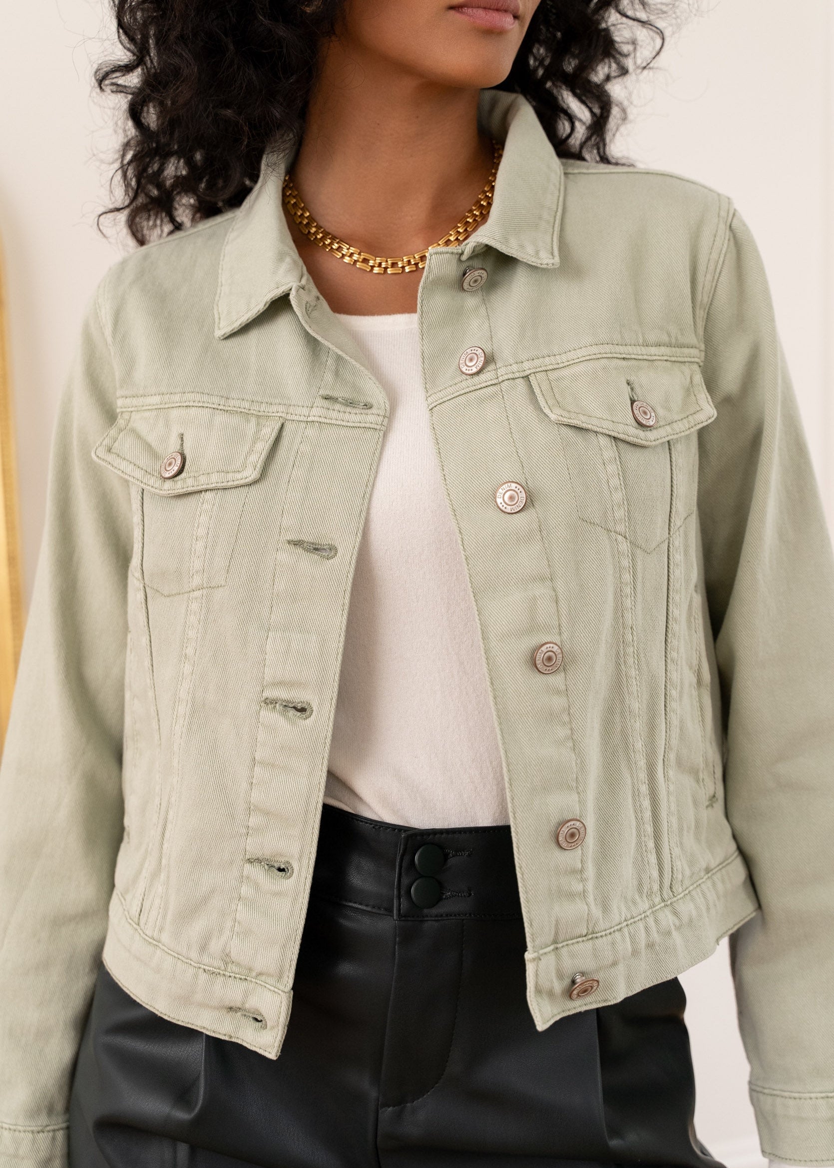 Veste Valence - denim sauge - Oraije Paris