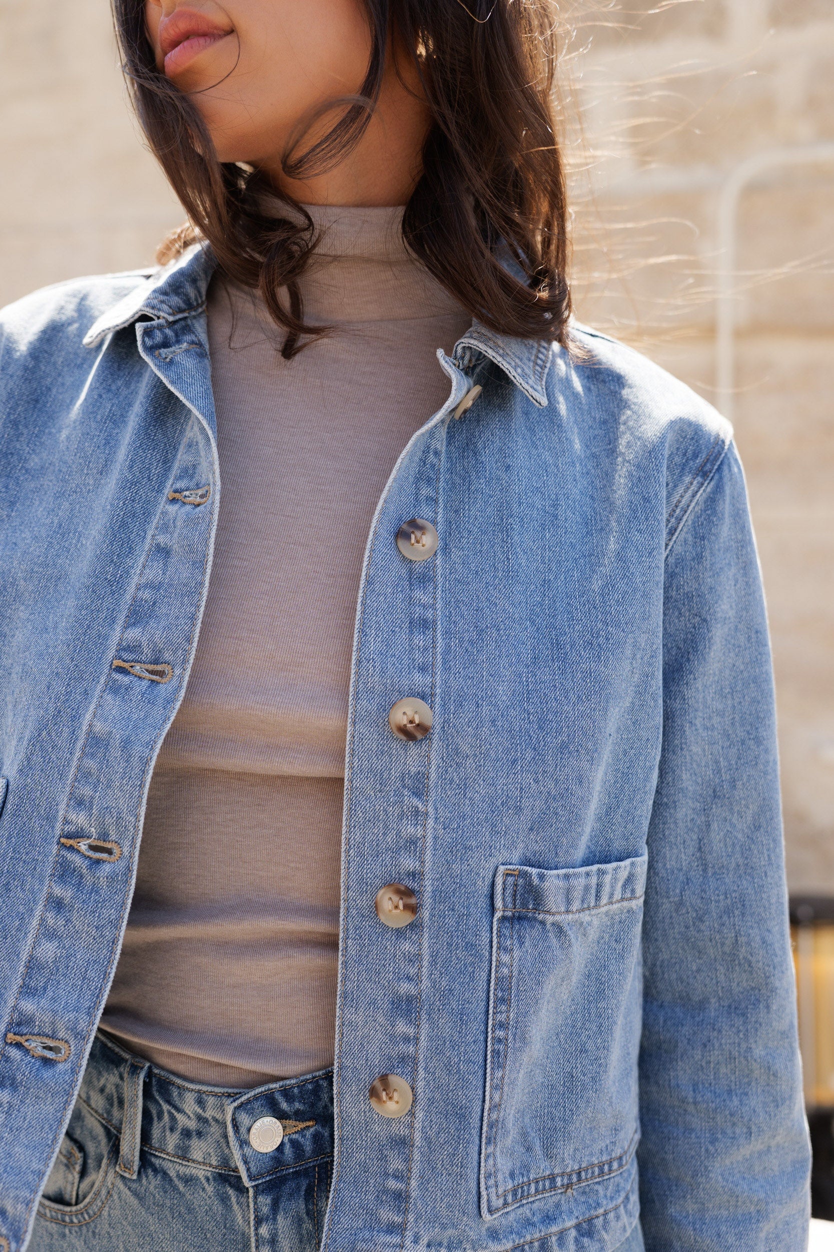 【Vintage】DENIM COAT / JACKET Vance Jacket - Vintage Denim – Oraije Paris