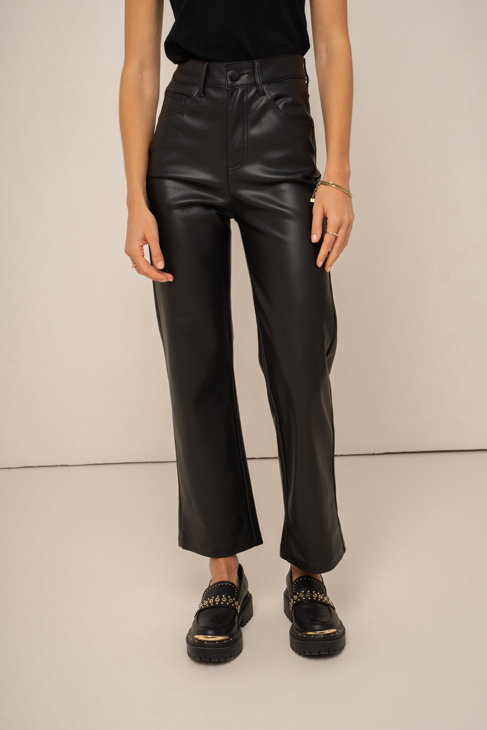 Faux leather Solange trousers - Oraije