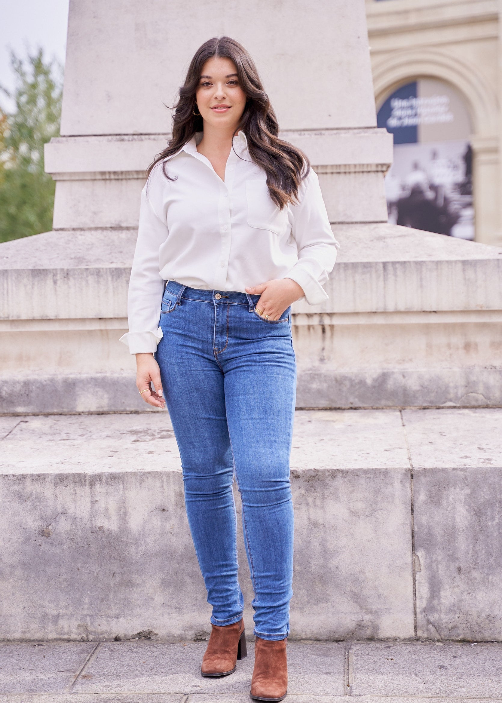 Jean Chloé Curvy - denim stone